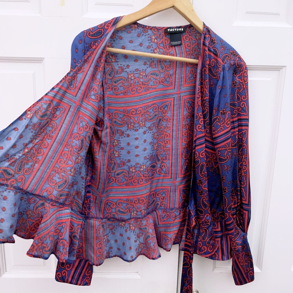 Scotch & Soda Multi Print Wrap Top - image 5